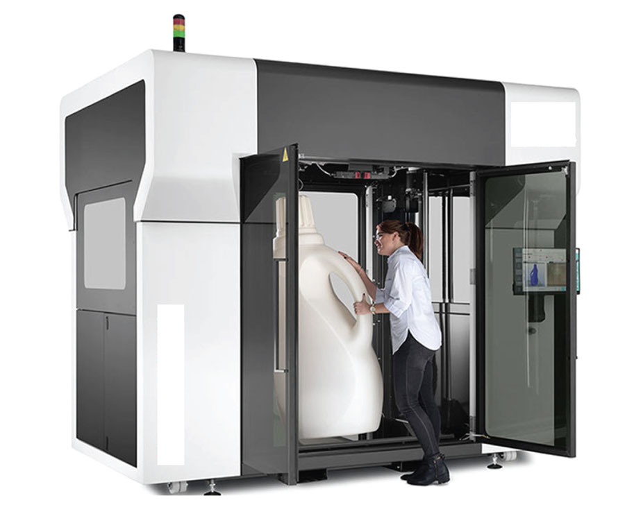 3D printer large size, industrial with linear guide rails belt driven.