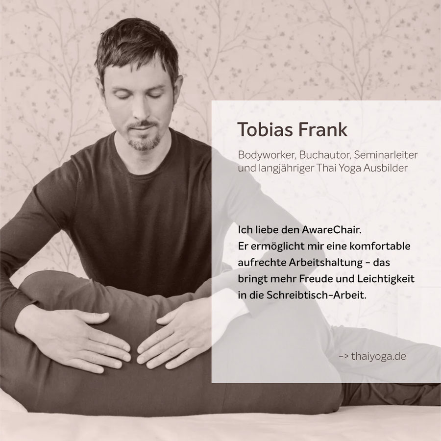 Thai Yoga Ausbildert Tobias Frank zum AwareChair