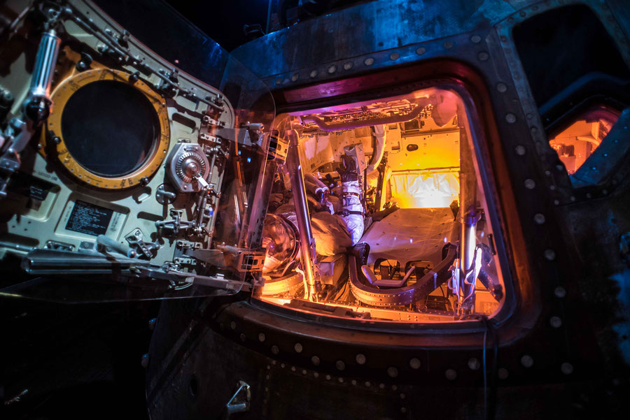 Apollo 17 Command Module in display at Space Center Houston