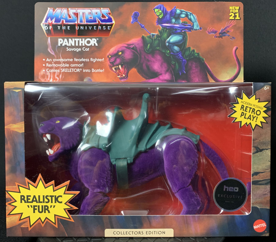 Panthor Flocked Collectors Edition Exclusive Masters of the Universe Origins Actionfigur 2021 14cm Mattel Ovp