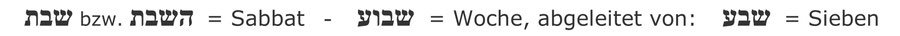 Sabbat Woche hebraeische Sprache Bibel, auferstehung sabbat