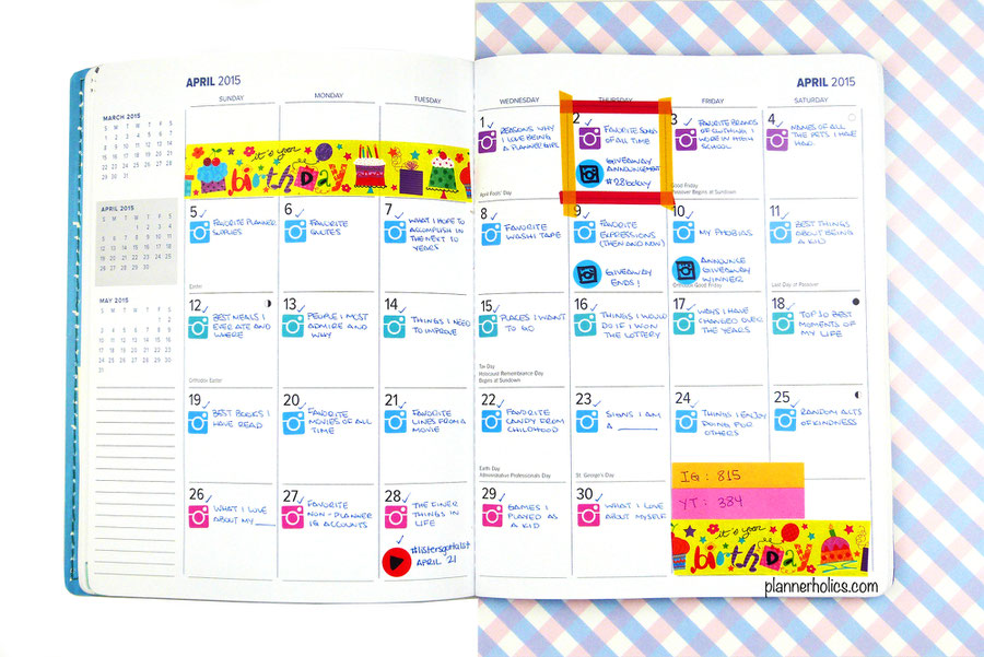 Track Challenge Prompts in your monthly calendar