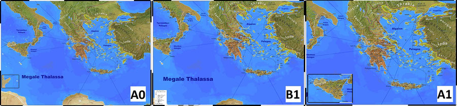 The three possible sizes for my new map "Classical Greece"