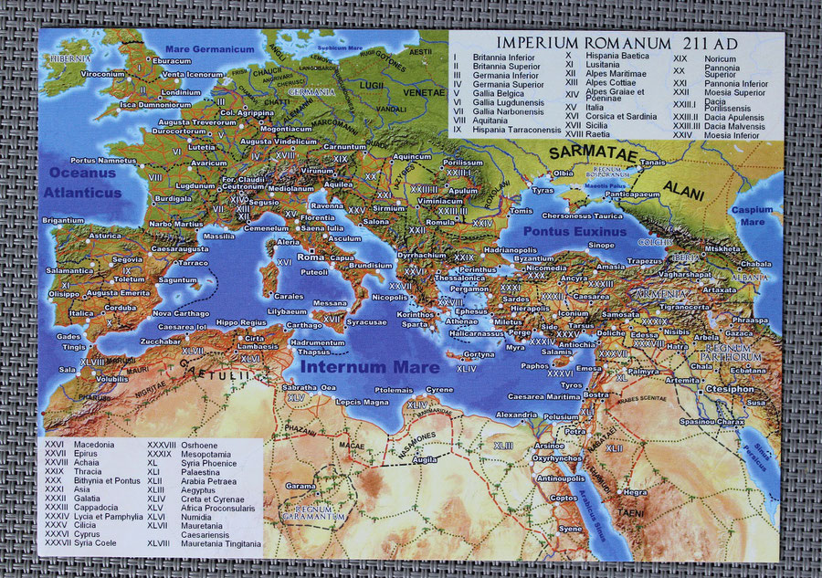 Roman Empire, Postcard, Imperium Romanum