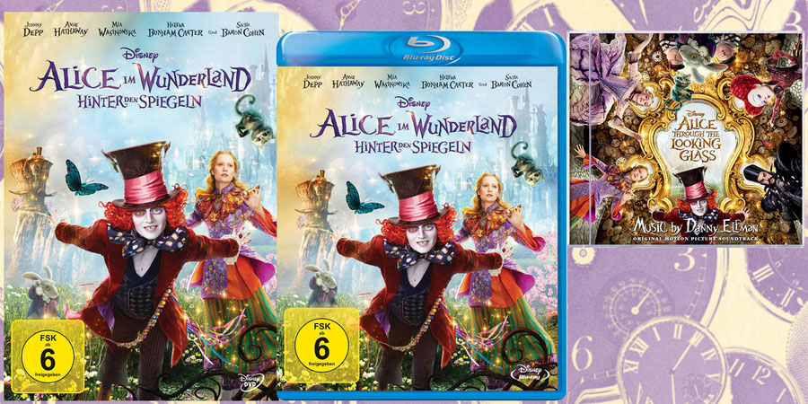 Alice im Wunderland Fanartikel Hinter den Spiegeln Blu-ray - Disney - kulturmaterial - Gewinnspiel