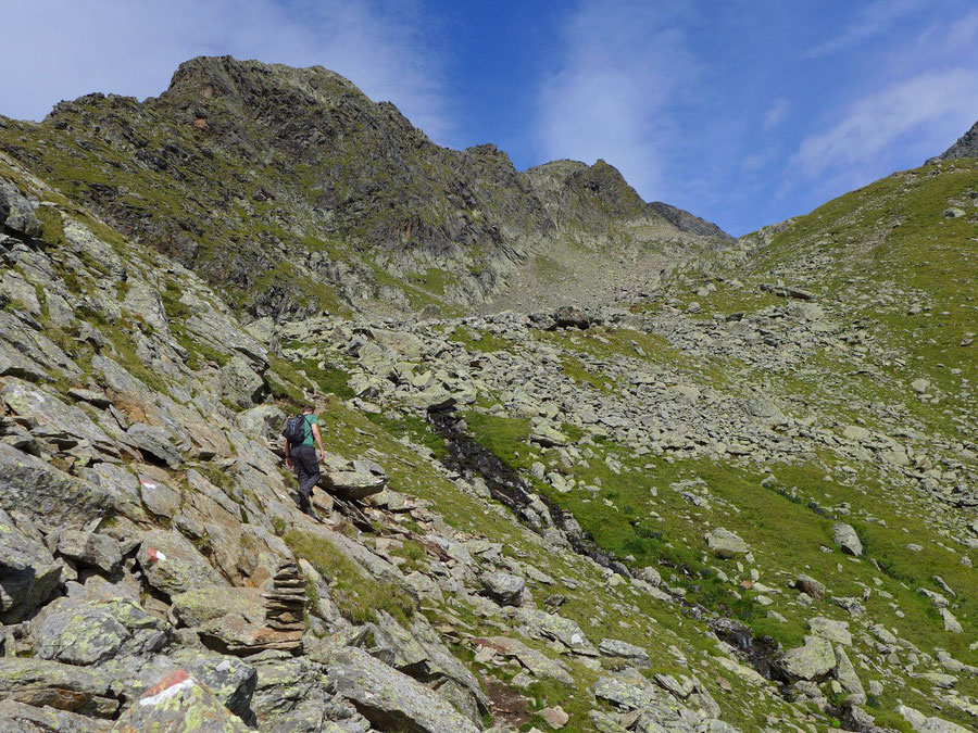 Petzeck Normalweg - Abzweig am Bachlauf - Bergtour, Wangenitzseehütte, Schobergruppe