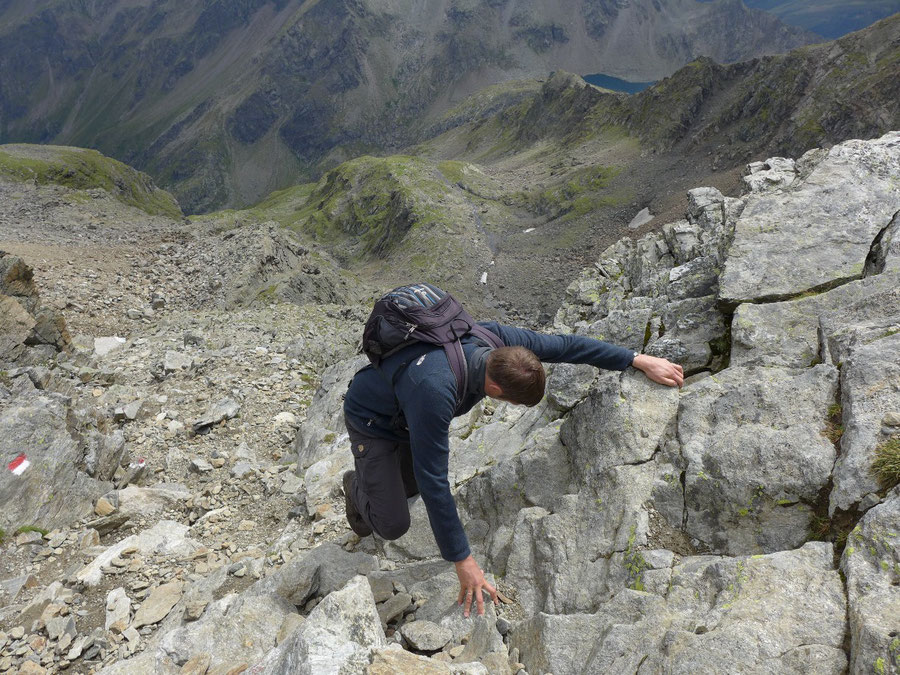 Petzeck Normalweg - leichte Felspassage - Bergtour, Wangenitzseehütte, Schobergruppe