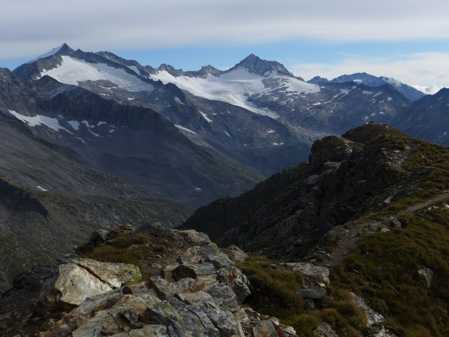 Napfspitze - Gipfel Blickrichtung Großer Möseler - Bergtour, Edelrauthütte, Pfunderer Berge, Südtirol