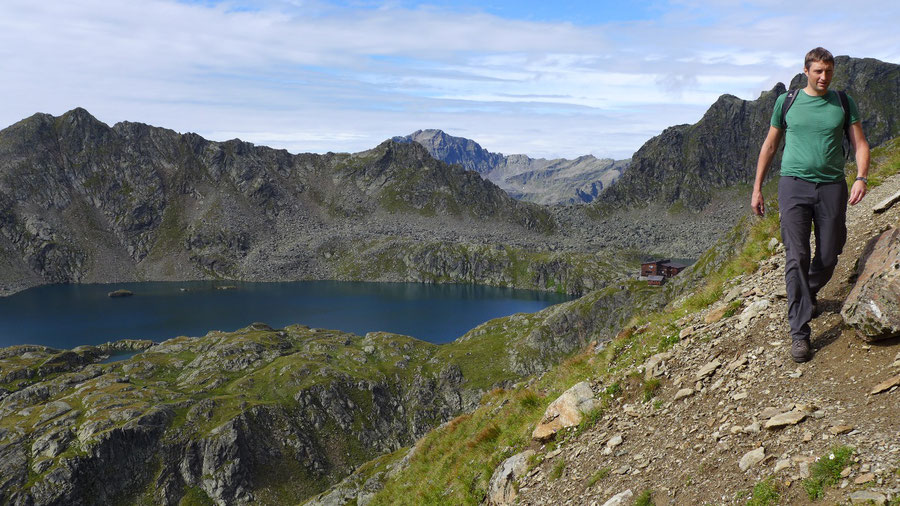 Petzeck Normalweg - Querung, gesicherte Stelle - Bergtour, Wangenitzseehütte, Schobergruppe