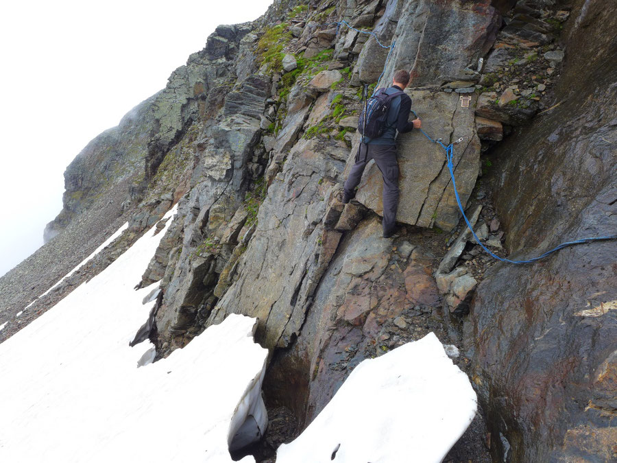 JWD Bergtouren Hörndl Hochgasser Nordwestroute Firnfeld