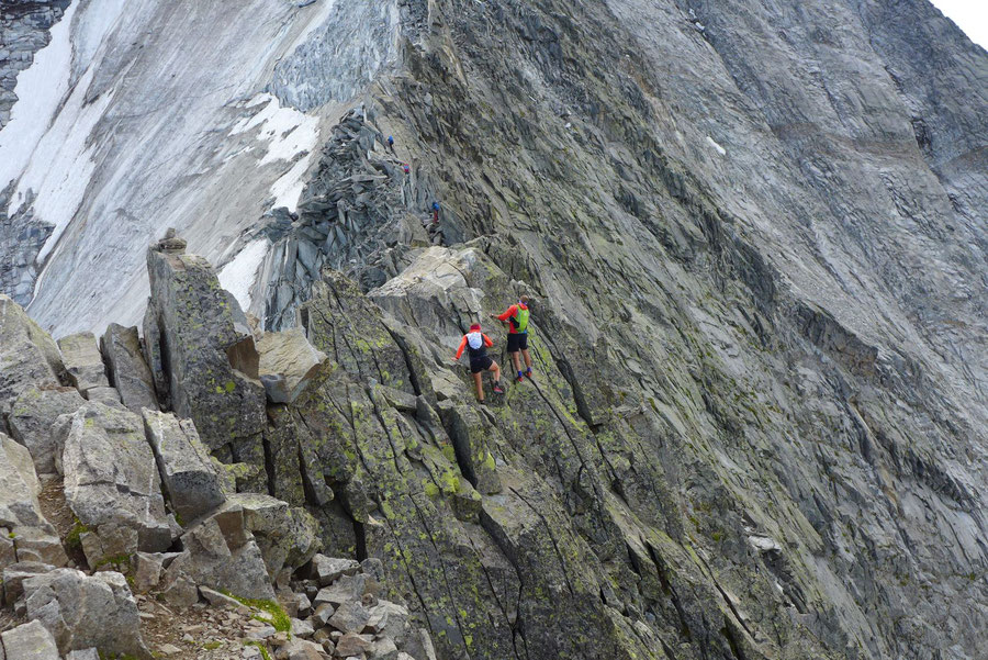 Hochgall - Graues Nöckl ausgesetzte Kletterei - Nordwestgrat, Normalweg, Bergtour, Rieserfernergruppe, Südtirol