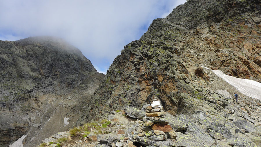 Petzeck Normalweg - steilste Passage - Bergtour, Wangenitzseehütte, Schobergruppe