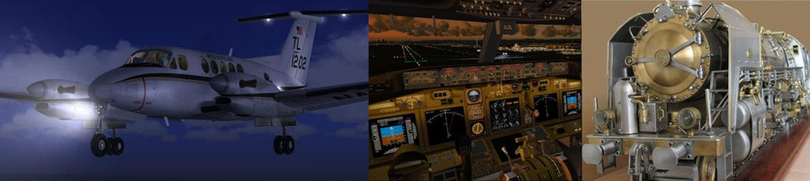 throttle-master-flight simulator & train model