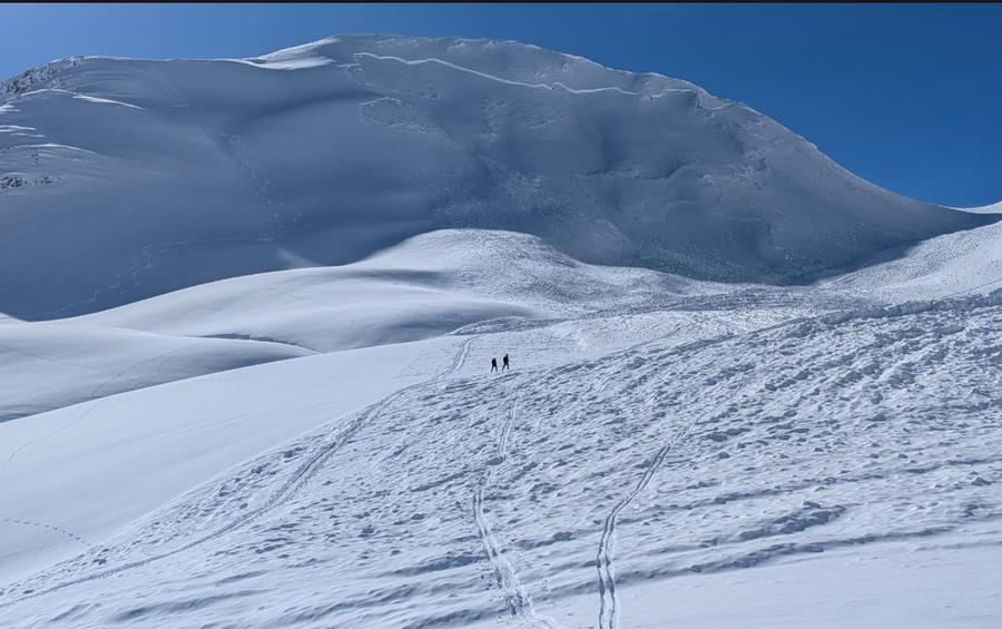 la monstre avalanche de la Tête de Ferret le weekend passé. presque 200 de largeur 