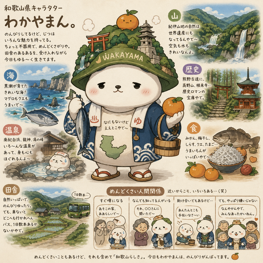 つくもが勝手に作った「わかやまん」