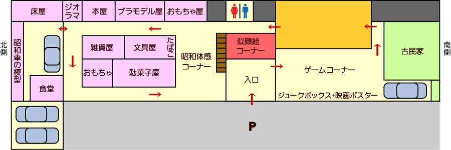 氷見昭和館　館内マップ　1F