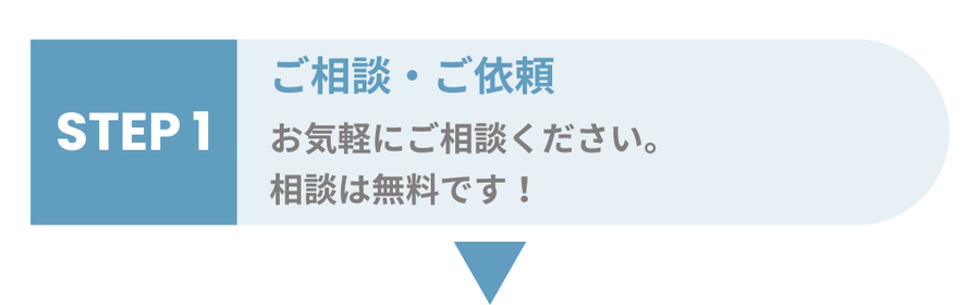ご相談・ご依頼　お気軽にご相談ください。相談は無料です