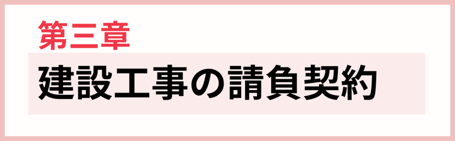 第三章　建設工事の請負契約