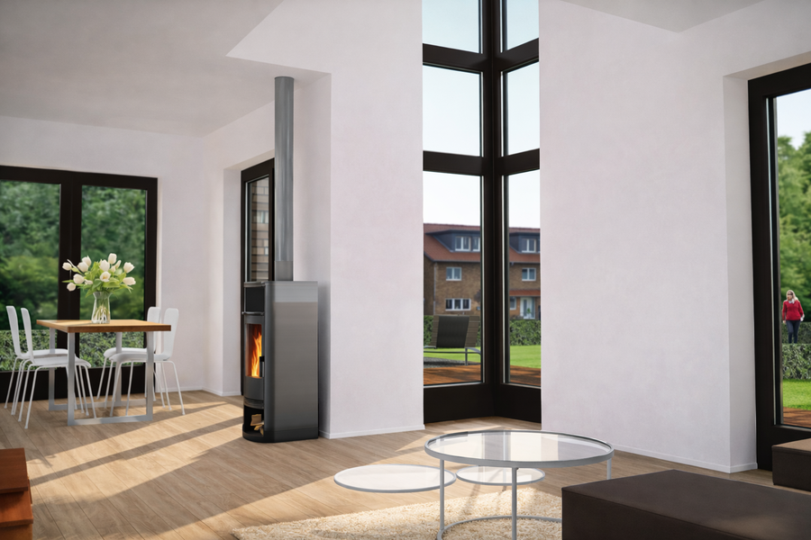 Bild 3: haus B münster gelmer, visualisierung offene küch bockhaus-odenthal architekten münster,Carport mit seitlichem Abstellraum Heizung : Gas-Brennwert Kunststofffenster : Inoutic Prestige ABC-Klinker : Sylt Magma Kohlebrand Dachpfanne : ABC : TG10