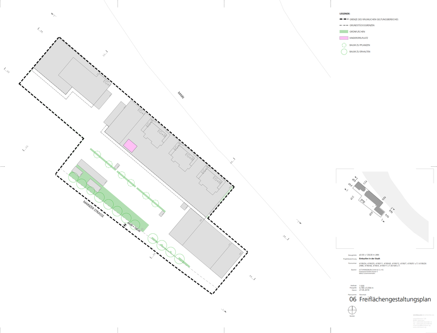 Einkaufen in der Stadt - Planung alter Bahnhof in Miltenberg - Grünflächen?