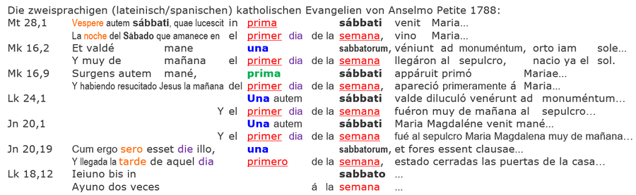 Evangelien Anselmo Petite 1788, spanische Bibel