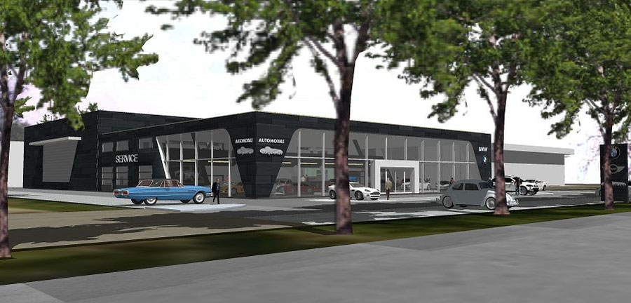 Bild1: Visualisierung Autohaus am Schifffahrter Damm, Glasfassade,Vorhangfassade,Bockhaus-Odenthal Architenken Münster, Gewerbe,Lounge