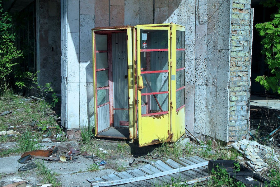 Seit 25 Jahren nicht mehr benutzte Telefonzelle