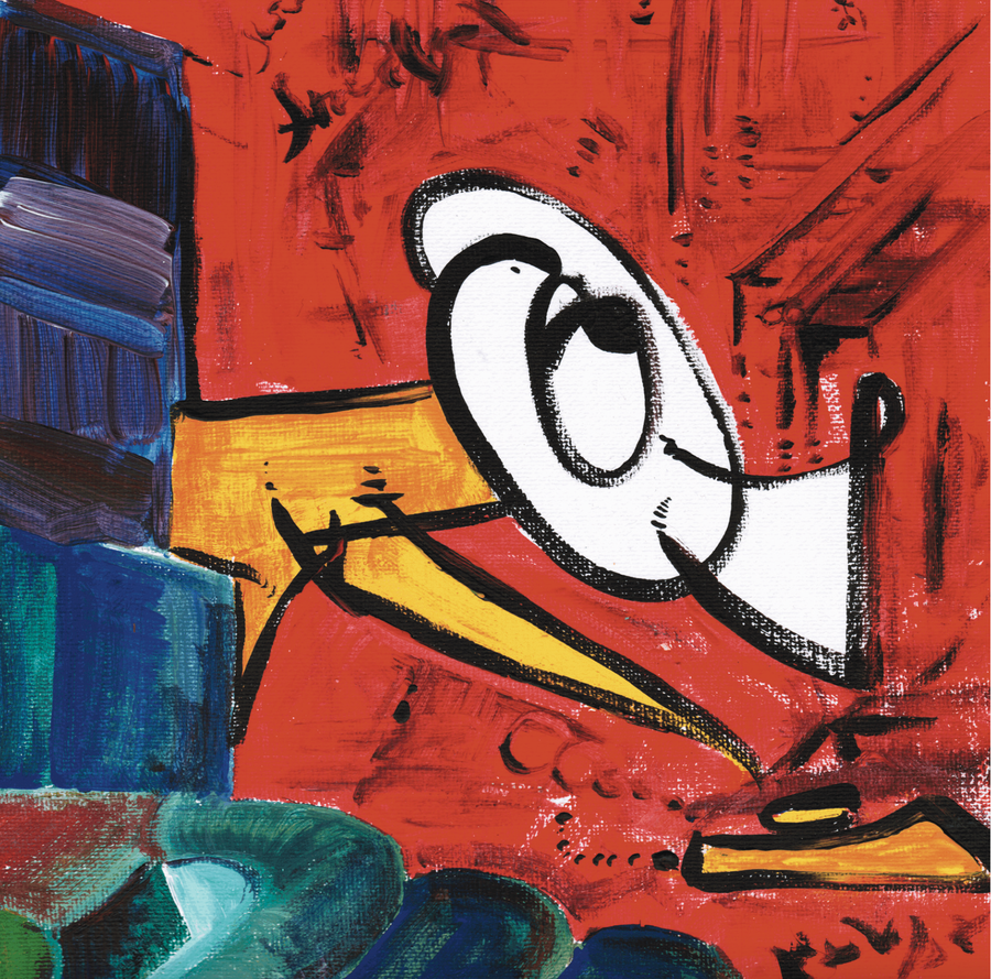 Rastlos III – acrylicon canvas 2023 20x20