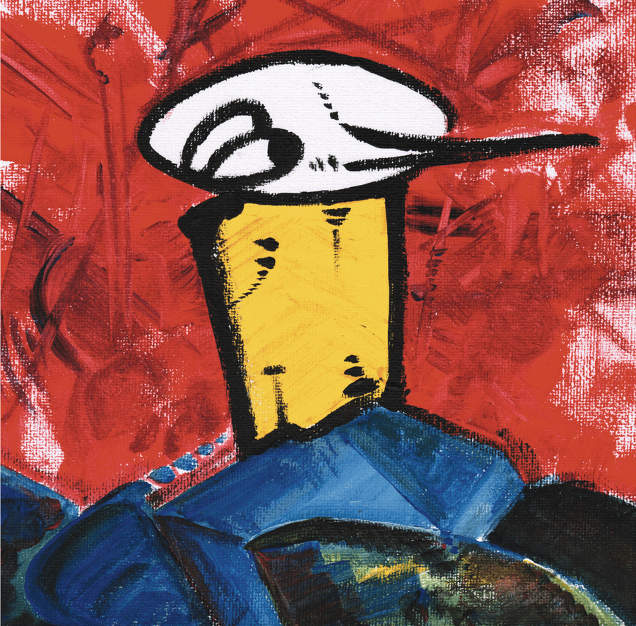 Rastlos I – acrylicon canvas 2023 20x20