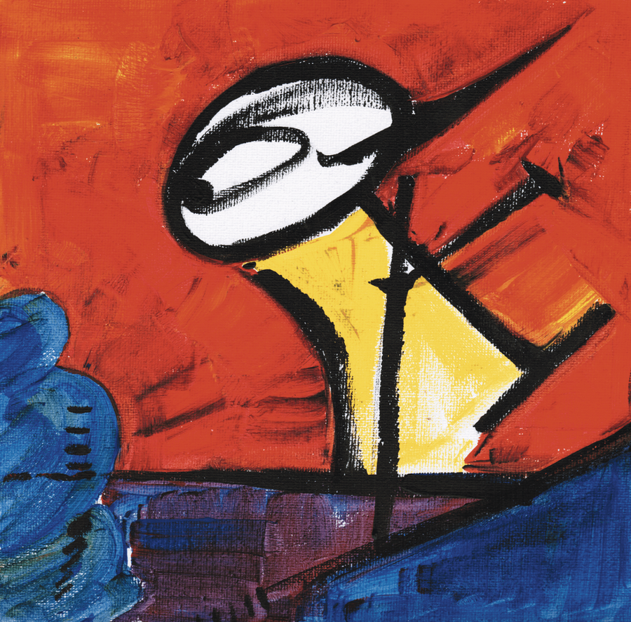 Rastlos II – acrylicon canvas 2023 20x20