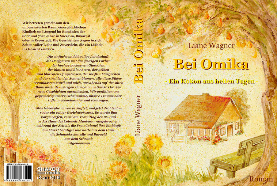 Coverzeichnung für den Roman "Bei Omika" von Liane Wagner - Zeichnung: Heidemarie Franz ©