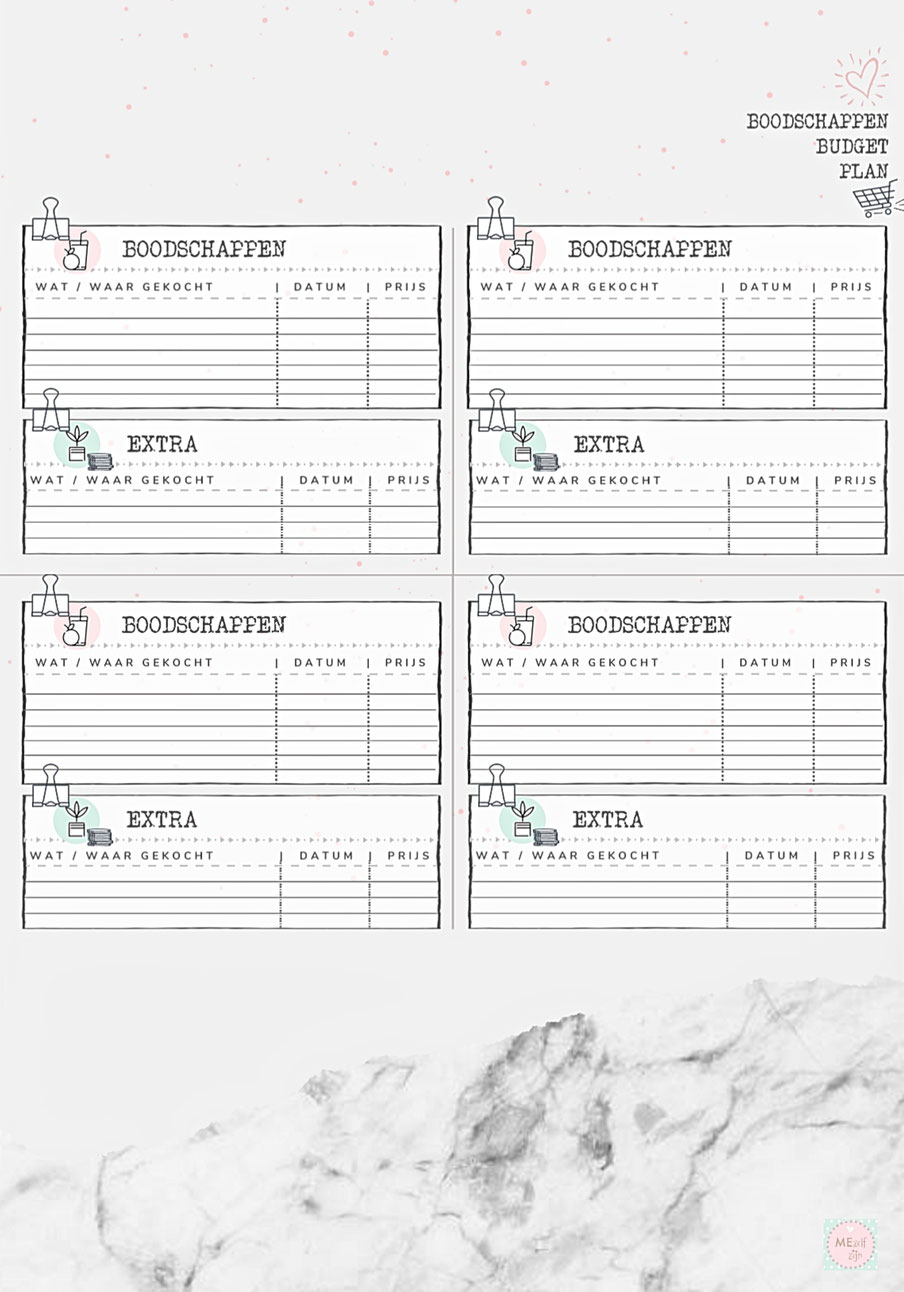 budget - weekgeld - slimme bespaartips - kasboekje - free printable budget - free template budget planner nederlands - free template nederlands - free printable nederlands - free printable uitgaven