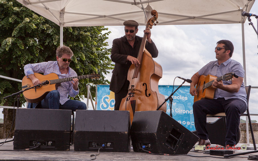 Festival JAZZ360 2019, Swing Home Trio (Bruno Debord, Olivier Cherbit, Ugo Leduc), Camblanes-et-Meynac, samedi 8 juin 2019