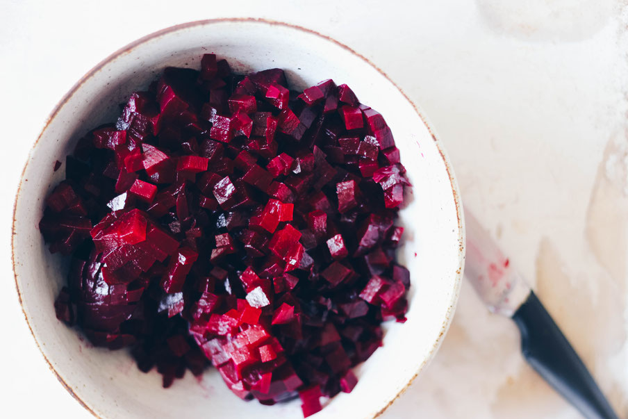 Rote Bete geschnitten