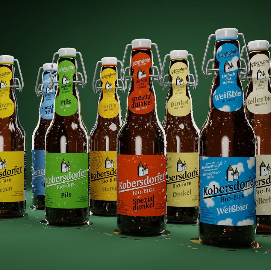 Kobersdorfer Biere - Sortiment der Bio-Brauerei Kobersdorf