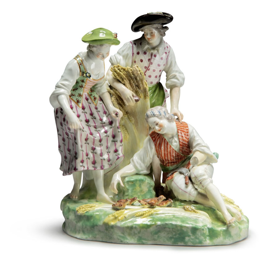 Figurengruppe aus Wiener Porzellan Sinnbild des Sommers um 1760