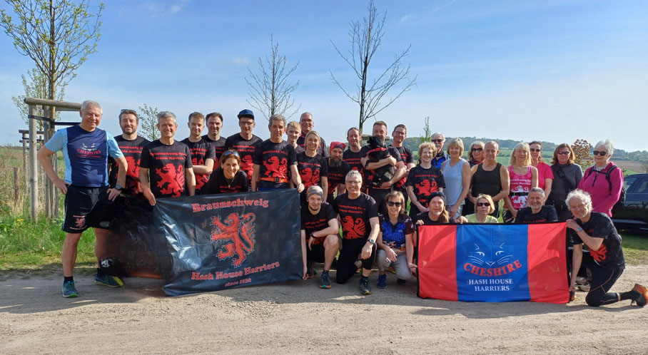 13.04.2024 Gemeinsamer Hash mit der Hash-Gruppe "Cheshire" (England) im Elm (Start in Erkerode).