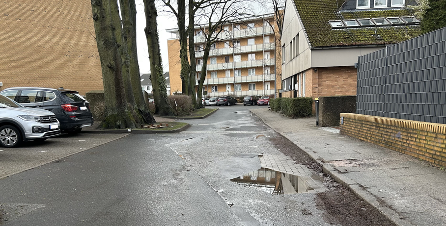 Der sanierungbedürftige Dorotheenring (Foto: Stadt Quickborn)