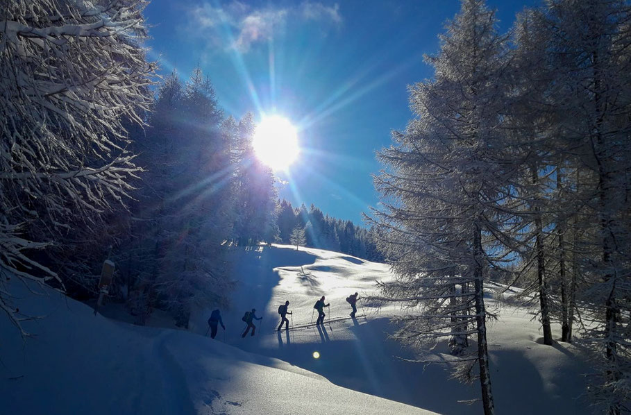 Start van de laatste tocht naar de Vennspitze in het Valsertal.