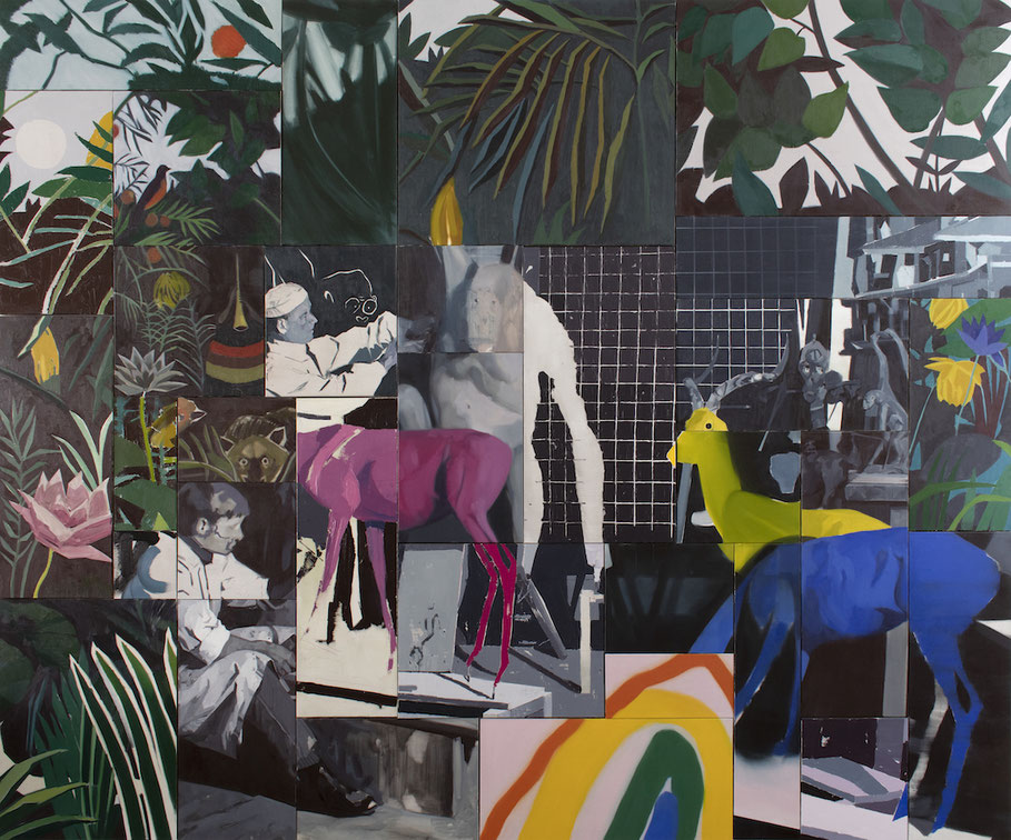 Extraño Paraíso 10. Oil on linen.  250 x 300 cm. 2024