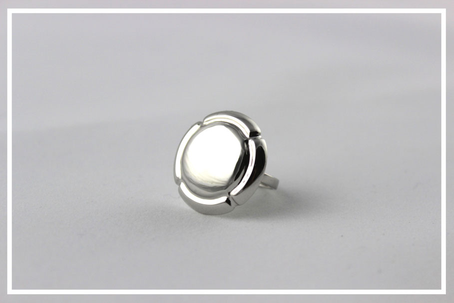 Bague champagne capsule rhodium 