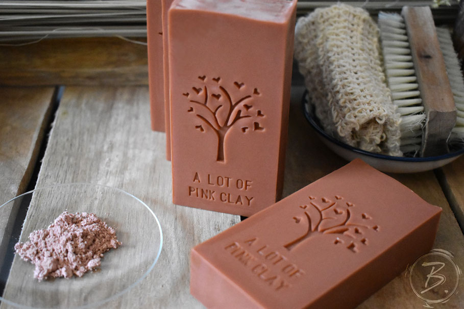 B.nature I Handmade Soap with Lot's of Pink Clay