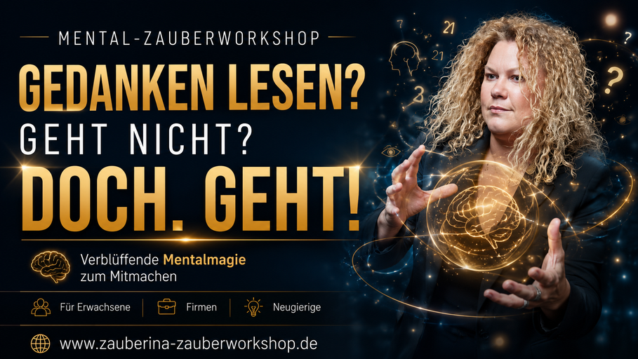 Mental Zaubertrick lernen Erwachsene online Präsenz Firma Gedankenlesen lernen