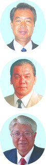 (上から)川満栄長氏、山田耕治氏、加勢本曙氏