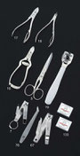 Malteser nail nippers, cuticle nippers, nail clippers and Corn plane from the sales program for pharmacies and department stores - click to enlarge