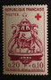 1960 -  Au profit de la CROIX ROUGE - Dentelés 13 - Taille douce -Croix en rouge - BATÔN DE CONFRERIE DE ST MARTIN - BOIS DORE - Dessiné et gravé par Jules Piel - YT 1278