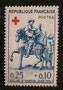 1960 -  Au profit de la CROIX ROUGE - Dentelés 13 - Taille douce -Croix en rouge - BOIS SCULPTE DE L'EGLISE ST MARTIN  - OISE 16ème siècle -  Dessiné et gravé par Jules Piel - YT1279