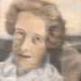 Hanna Arendt / 2023 / Öl auf Holzkörper / 30x30cm