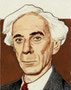 Bertrand Russell, di A.Molino. Tempera su cartone, 1984