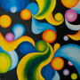 "70th bubbles" 40 x 40 cm 